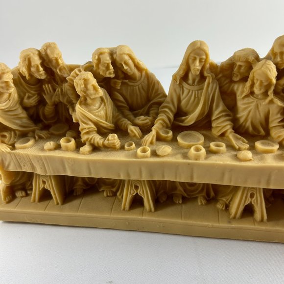 The Last Supper Resin 3D Statue Religious Apostles Jesus Mexico Beige Christian - Picture 9 of 11